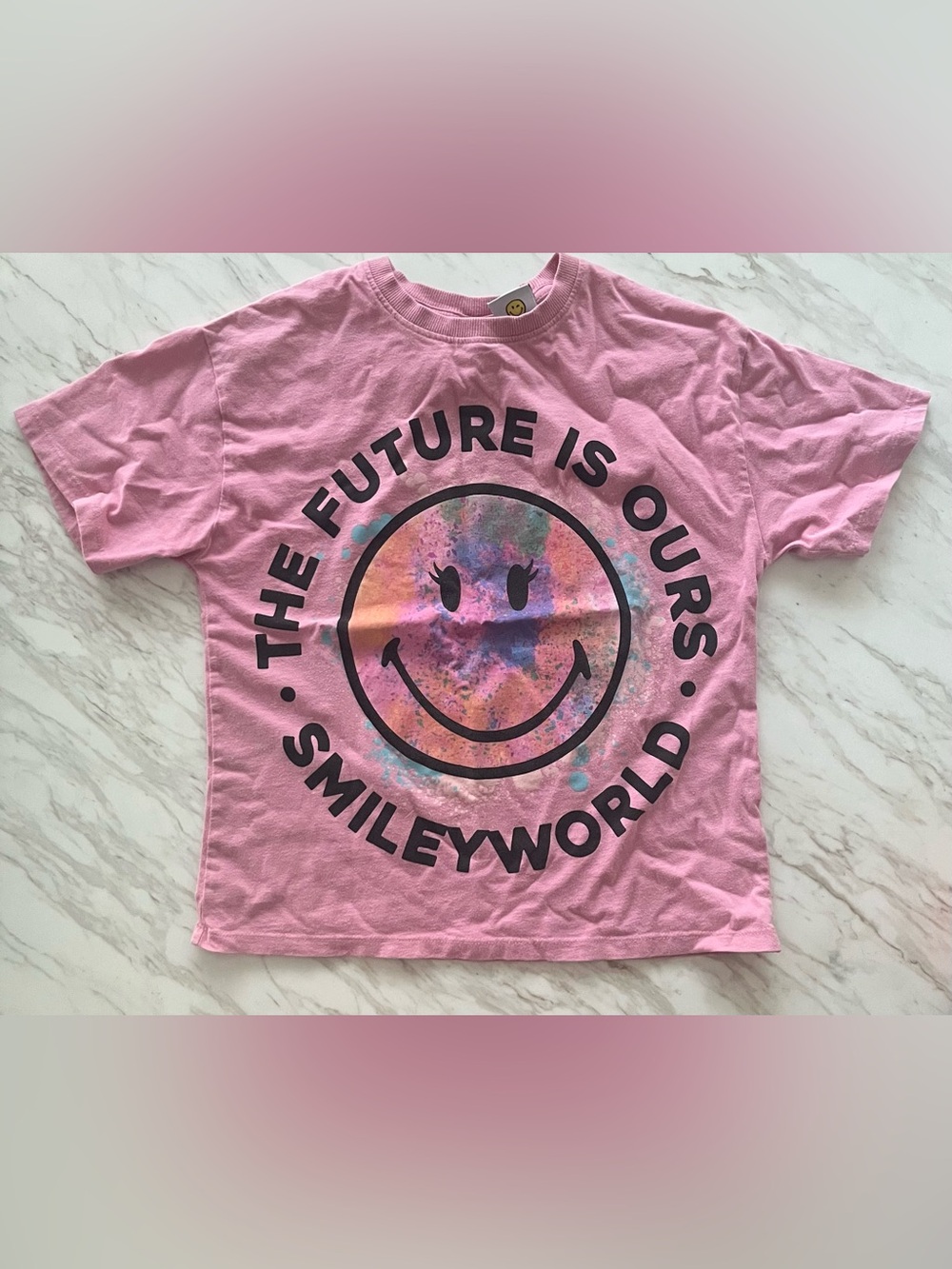 Zara Pink Smileyworld Graphic Tee